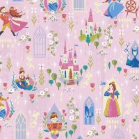 Little Brier Rose Main Pink Sparkle Sleeping Beauty Characters Windows Castles by Jill Howarth Cotton Fabric