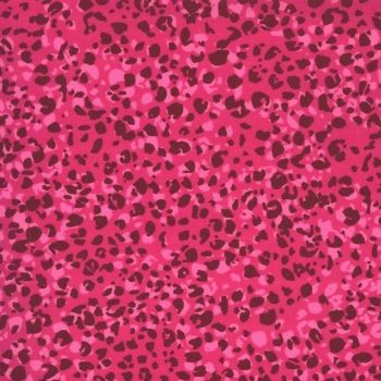 Kasada Rayon by Crystal Manning for Moda Leopard Print Animal Print Pink Viscose Rayon Challis Dressmaking Fabric 145cm