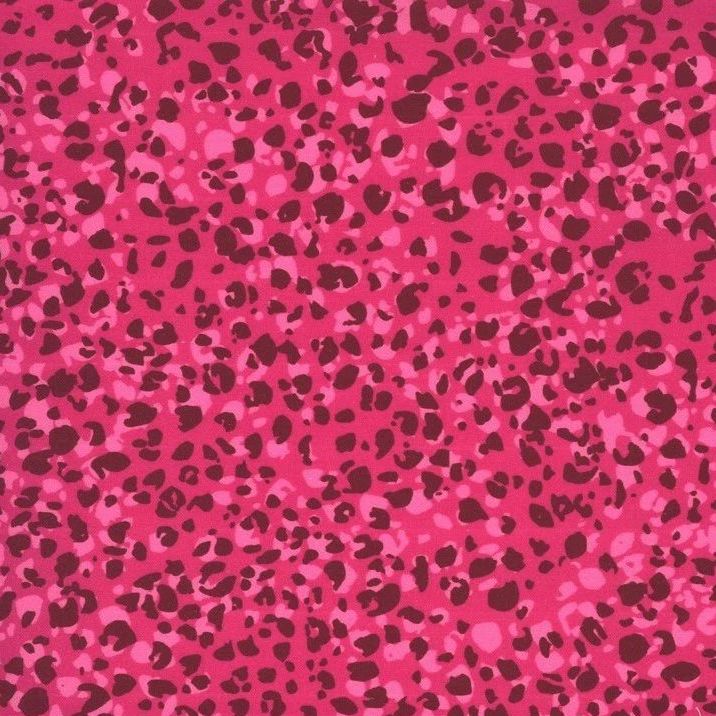 Kasada Rayon by Crystal Manning for Moda Leopard Print Animal Print Pink Vi