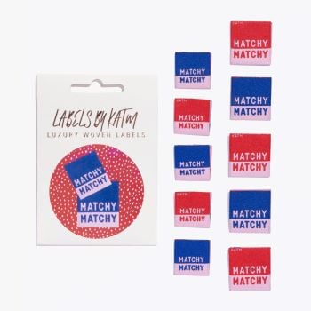 Kylie and the Machine "MATCHY MATCHY" Woven Labels 10 Pack
