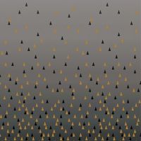Michael Miller Quintessentials Ombre Gray Metallic Gold Triangle Geometric ConfettiSelvedge Border Cotton Fabric for Dressmaking