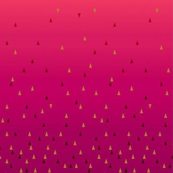 Michael Miller Quintessentials Ombre Pink Metallic Gold Triangle Geometric ConfettiSelvedge Border Cotton Fabric per Half Metre