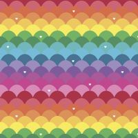 Dream Main Rainbow Ombre Clam Scallop by Kristy Lea Cotton Fabric
