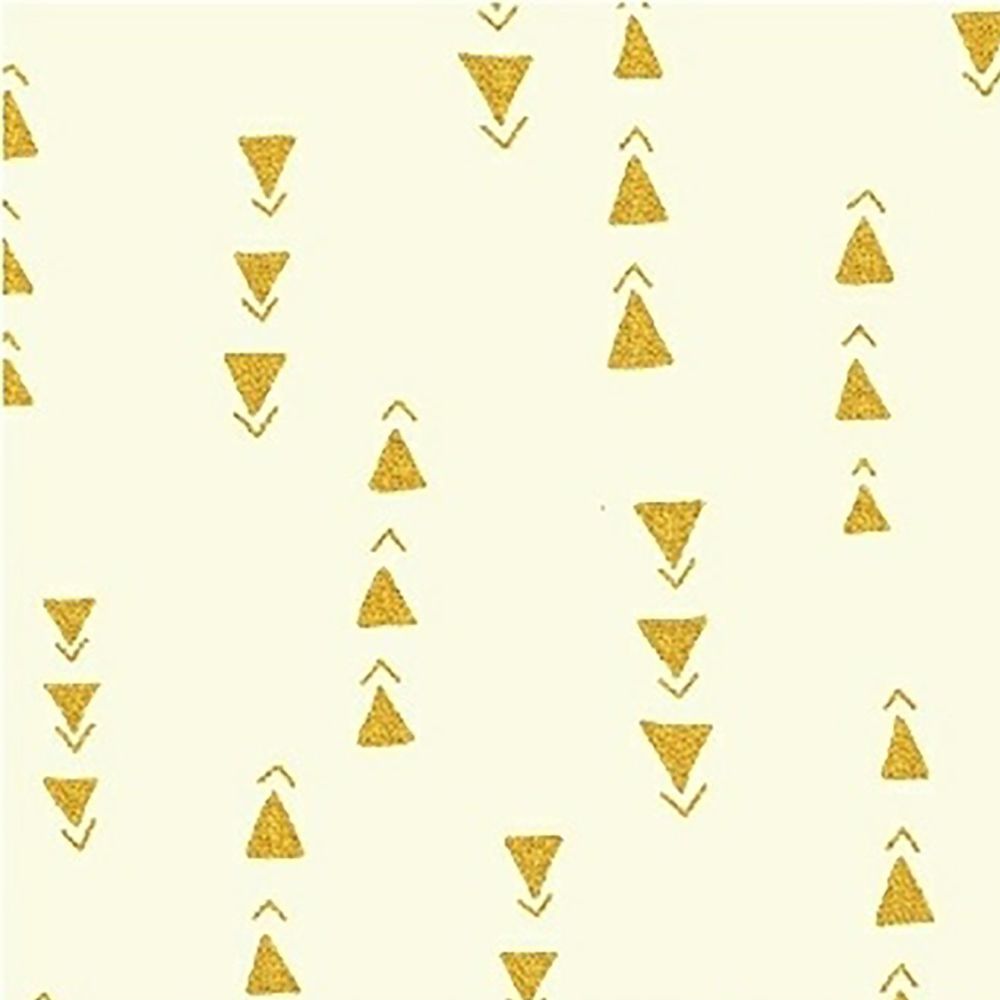 Juniper by Jessica VanDenburgh Points White Metallic Gold Geometric Triangl