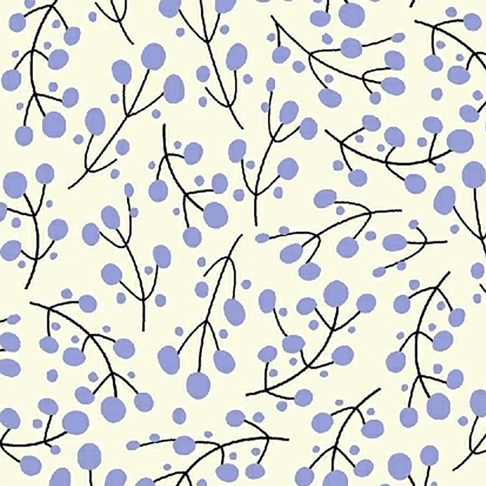 Juniper by Jessica VanDenburgh Berries Hyacinth Botanical Stems Cotton Fabric