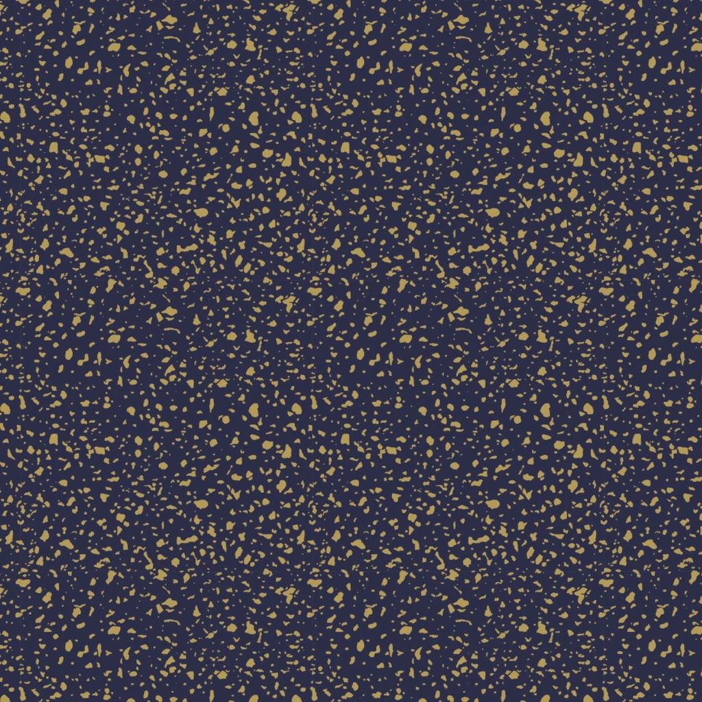 Written in the Stars by Laura Marshall Granite Navy Metallic Dots and Spots Cotton Fabric
