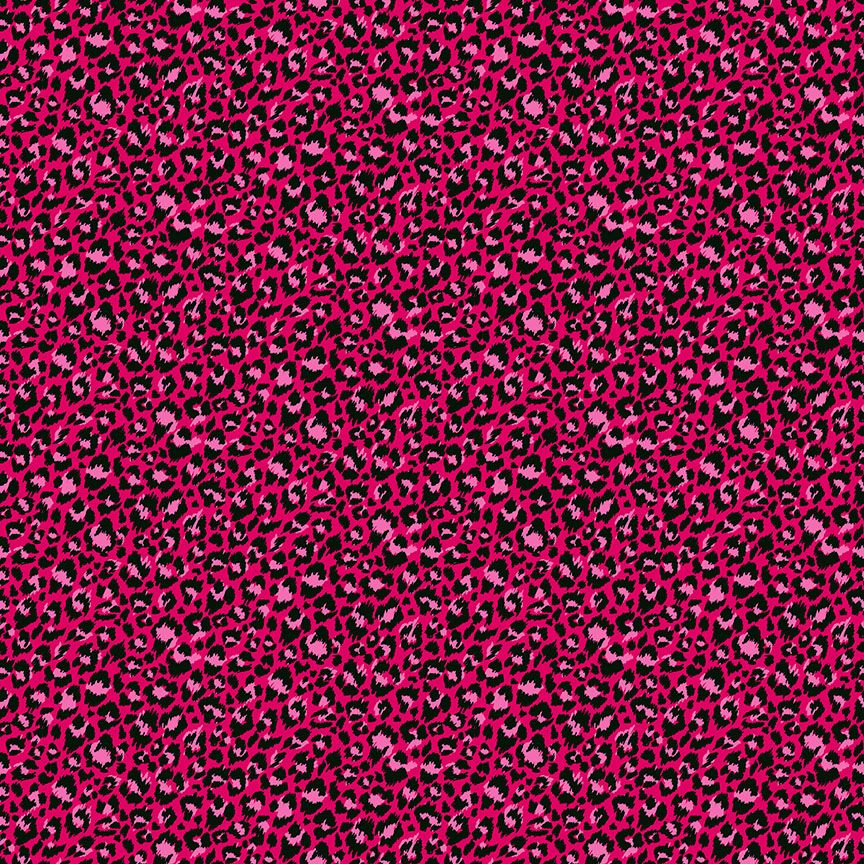 Jewel Tones Leopard Print Pink Animal Print Cotton Fabric