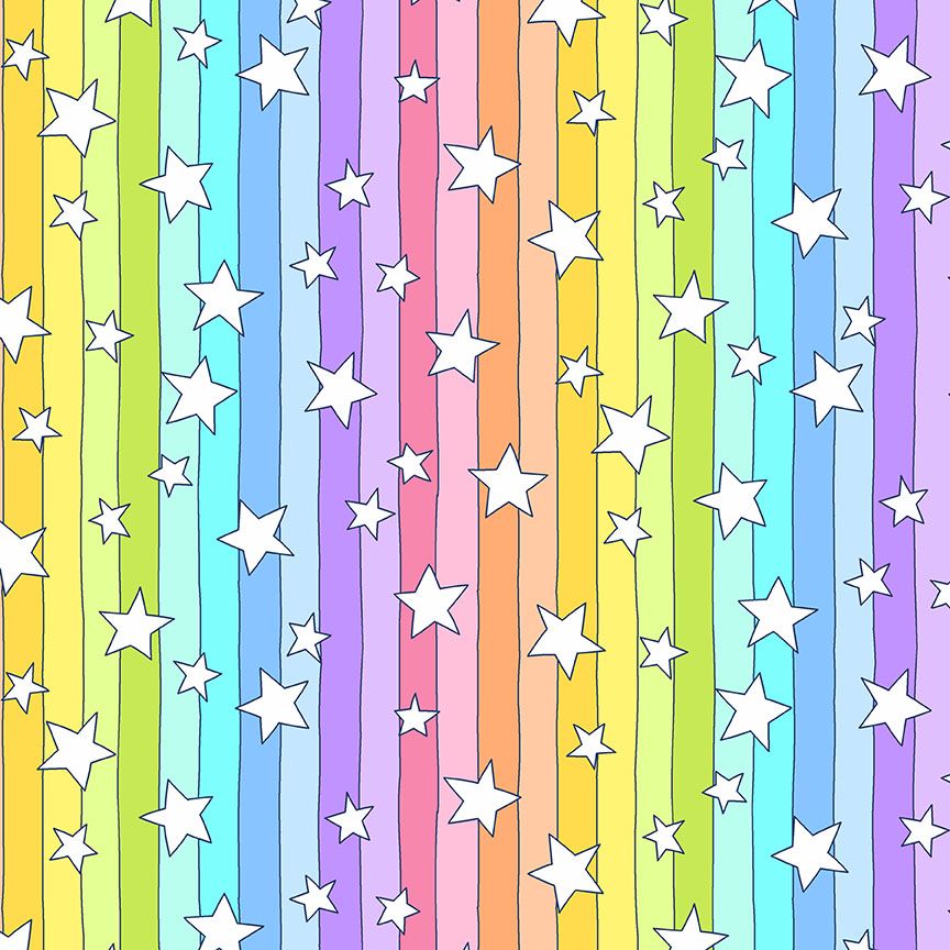 Believe by Kim Schaefer Shooting Stars Rainbow Light Stripes Scattered Star