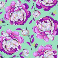 PRE-ORDER Tula Pink Moon Garden Sonic Bloom Dusk Quilt Backing 108" 2.70m Extra Wide Cotton Fabric