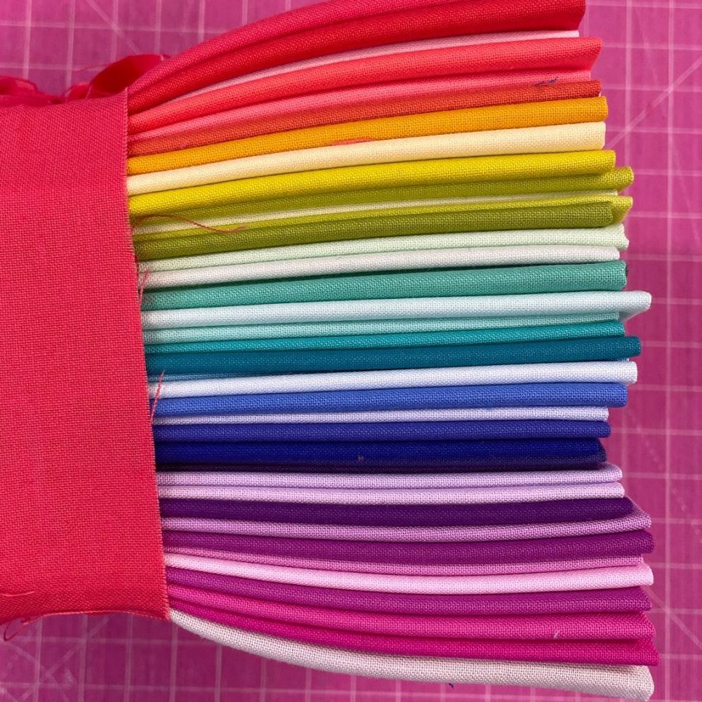 Tula Pink Solids Full Collection Rainbow 44 Fat Eighth Bundle Cotton Fabric