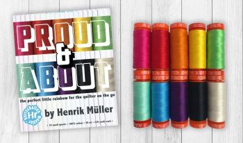 Proud and About by Henrik Müller Collection Aurifil Cotton Thread 10 Small 200m Spool Box