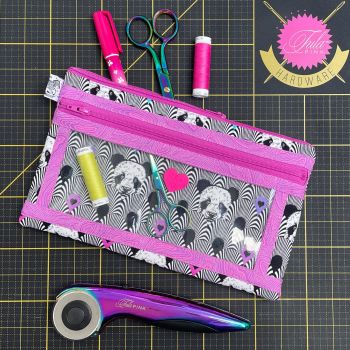 ORDER SEPARATELY LJ Bag Makers Club - Aneela Hoey Twice As Nice Individual Pouch Kit - Tula Pink Pandamonium FREE UK SHIPPING