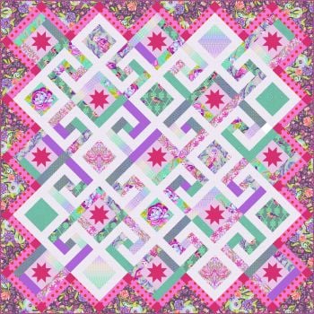 PRE-ORDER Tula Pink Moon Garden Hedge Maze Dusk Quilt Fabric Kit - Pattern Available online from FreeSpirit Fabrics