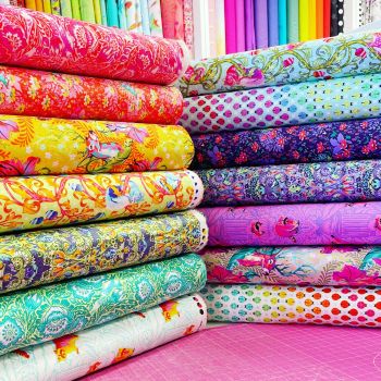 Tula Pink Tiny Beasts Full Collection Half Yard Bundle Cotton Fabric Cloth Stack