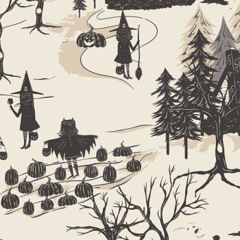 Sweet 'n Spookier Halloween Happy Haunting Art Gallery Fabrics Cotton Fabric AGFSNS13029