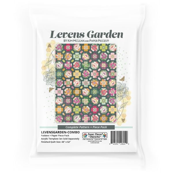Levens Garden Quilt Pattern & Complete EPP English Paper Piecing Paper Piec