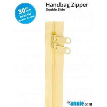 By Annie 30" Handbag Zipper Double Slide Buttercream Zip