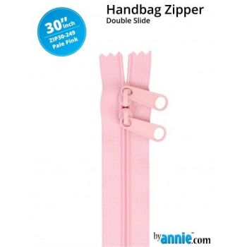 By Annie 30" Handbag Zipper Double Slide Pale Pink Zip
