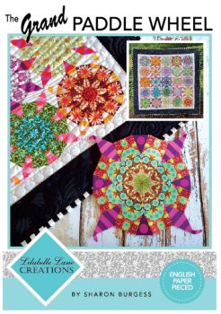 Lilabelle Lane Creations Grand Paddle Wheel Quilt Pattern, Complete EPP English Paper Piecing Paper Piece & Template Pack