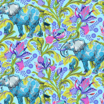 Tula Pink Everglow Neon All Ears Aura Elephant Cotton Fabric