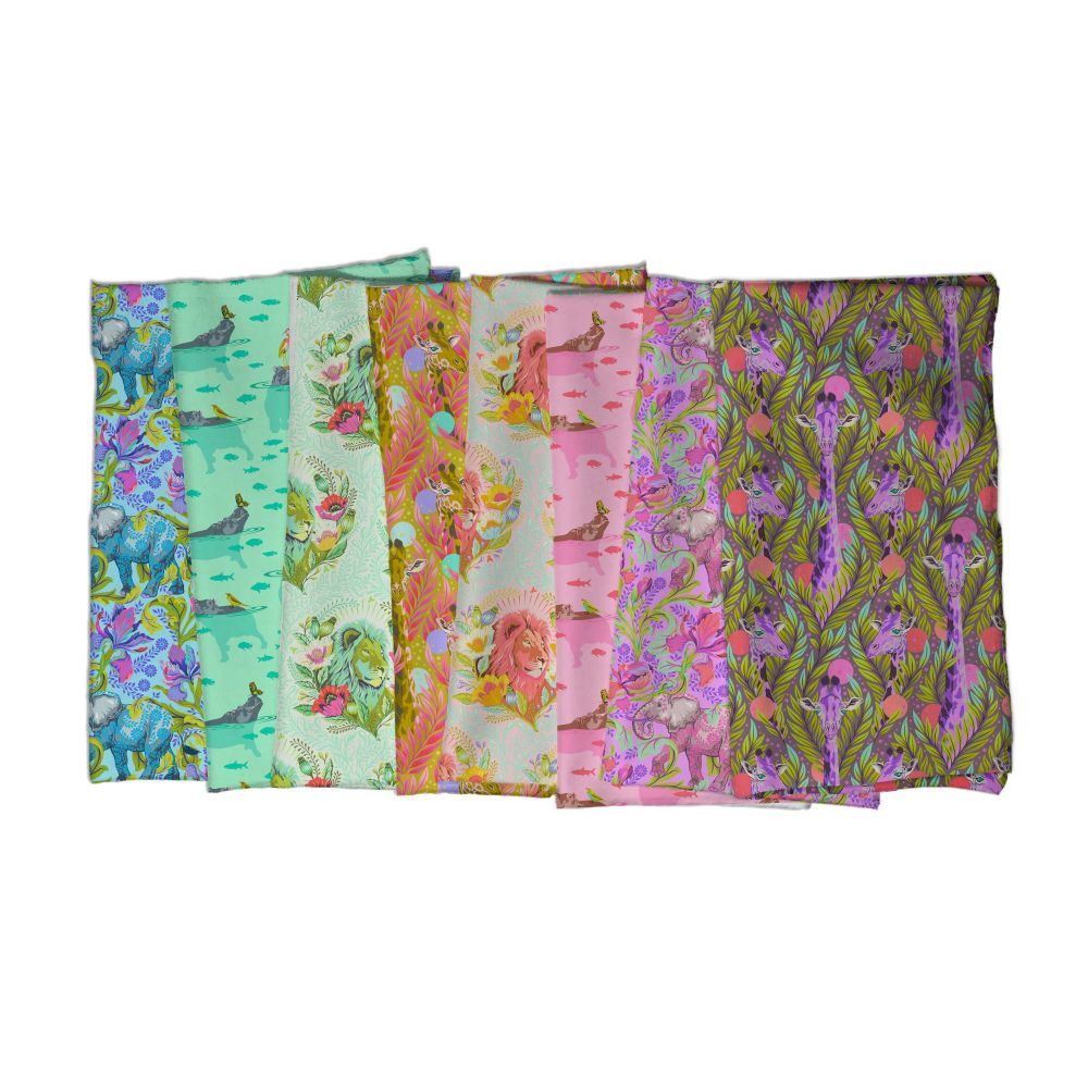 Tula Pink Everglow Neon Full Collection 8 Half Yard Bundle - Cut By LJF