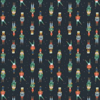 Nutcracker Suite Nutters Phantom Marching Toy Soldiers Christmas Festive Holiday Dear Stella Cotton Fabric