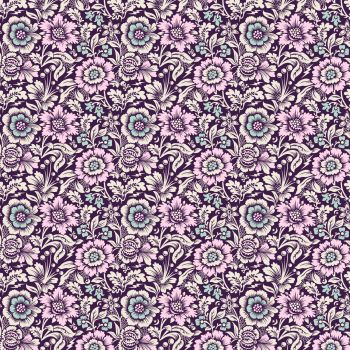 Tula Pink Nightshade Deja Vu Mini Spider Blossom Nerium Cotton Fabric