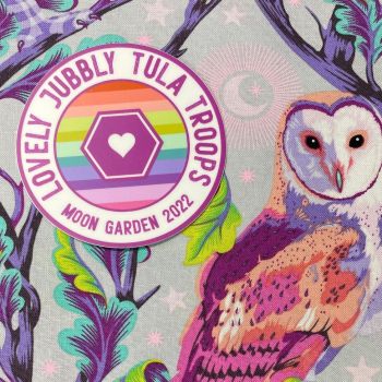 LIMITED EDITION Lovely Jubbly Fabrics Merch Lovely Jubbly Tula Troops Moon Garden 2022 2.5" Circle Vinyl Sticker