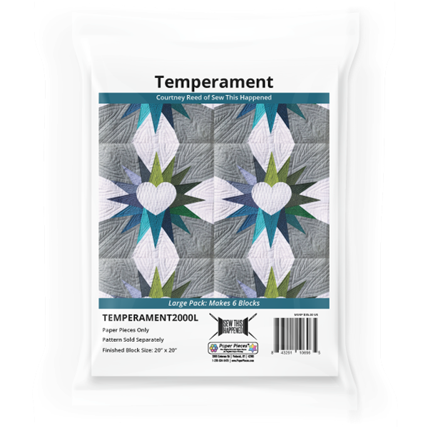 Temperament by Courtney Reed Quilt Pattern & EPP English Paper Piecing Pape