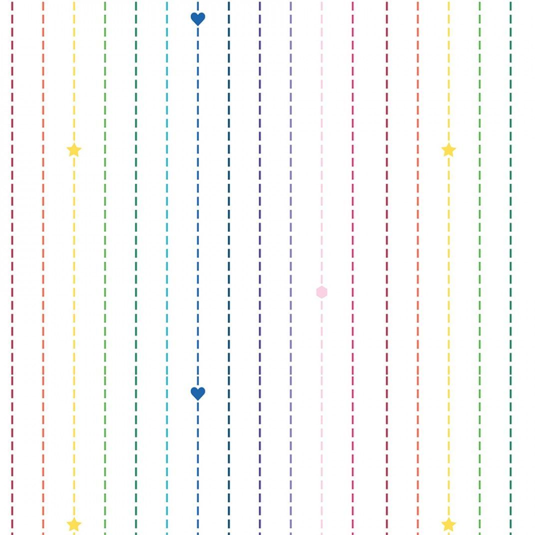 Imagine by Kristy Lea Imagine Dashing Rainbow White Lines Rainbow Geometric