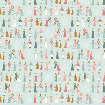 Emma by Citrus & Mint Designs Emma Ball Mint Dancing Ball Gowns Cellos Cotton Fabric