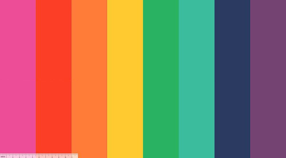 Chasing Rainbows Spectrum Multi Rainbow Stripe Selvedge to Selvedge Maude A