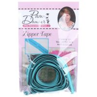 Decorating Diva #4.5 Zippers By The Yard 3 Yard Pack - Teal Turquoise plus 8 Matching Pulls Handbag Zipper Zip