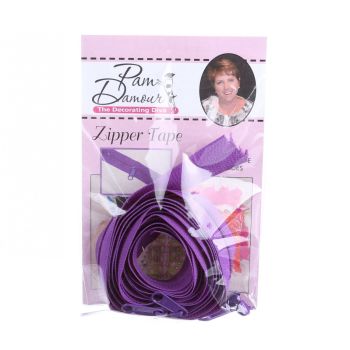 Decorating Diva #4.5 Zippers By The Yard 3 Yard Pack - Purple plus 8 Matching Pulls Handbag Zipper Zip