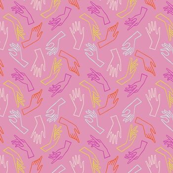 DESTASH 1.59m Adorn Gestures Hands Kiss Ruby Star Society Rashida Coleman-Hale Cotton Fabric RS1021 12