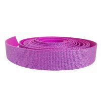 Sew Hungry Hippie 1.25" Glitter Webbing Pink - Sold per metre