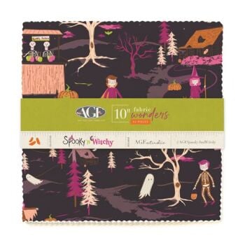 Spooky 'n Witchy Halloween Full Collection Art Gallery Fabrics Layer Cake Charm Pack 10 Inch Quilting Squares