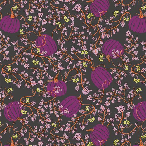 Spooky 'n Witchy Halloween Pumpkin Patch Deep Art Gallery Fabrics Cotton Fa