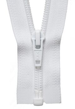 YKK Nylon Open End Zip 25cm 10" Pouch Zipper Zip - White 501