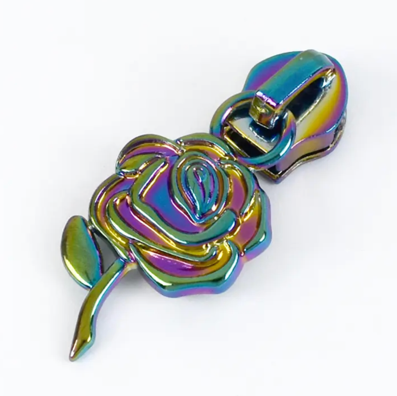 Sew Lovely Jubbly Rainbow Rose #5 Zipper Pulls - Pack of 5