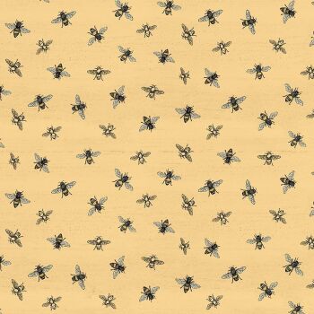 DESTASH 1.82m Bee's Life Honey Bumblebee Honey Bee Cotton Fabric