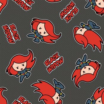 DESTASH 50cm Marvel Avengers Black Widow Superhero Kawaii Superheroes Character Cotton Fabric