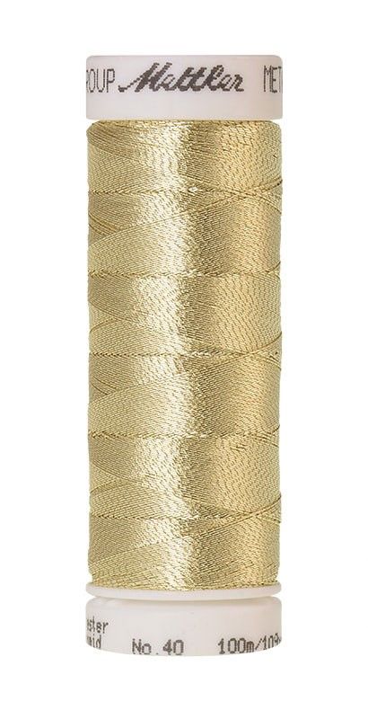 Mettler Metallic 40 100m Sewing Thread 0496 Pale Gold