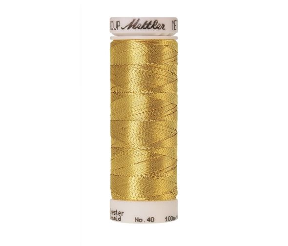 Mettler Metallic 40 100m Sewing Thread 2108 Inka Gold