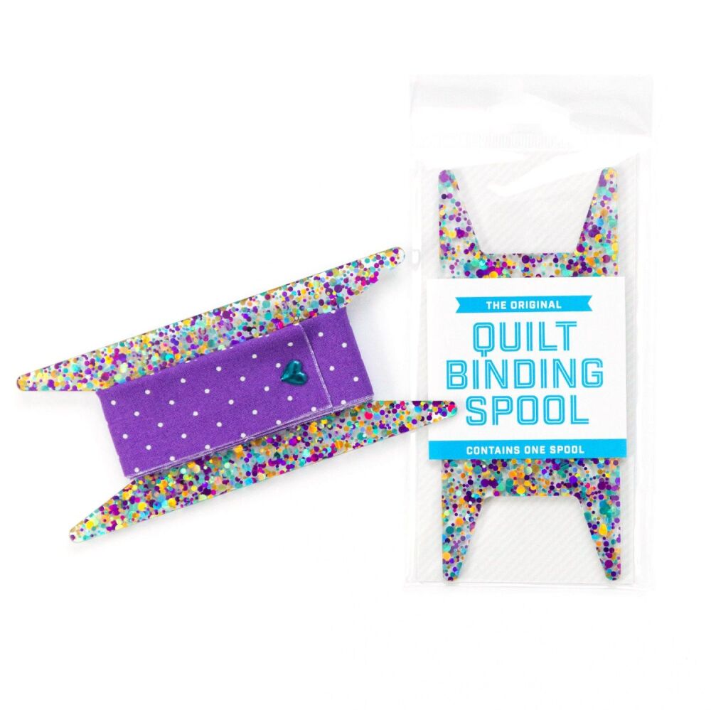 The Original Quilt Binding Spool by Stitch Supply Co - Purple Teal & Gold Glitter SSC-304