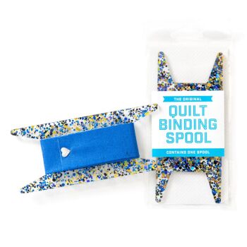 The Original Quilt Binding Spool by Stitch Supply Co - Blue Black & Gold Glitter SSC-302