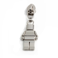 Sew Lovely Jubbly Nickel Block Figure #5 Zipper Pulls - Pack of 5