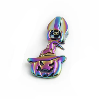 Sew Lovely Jubbly Rainbow Pumpkin Halloween #5 Zipper Pulls - Pack of 5