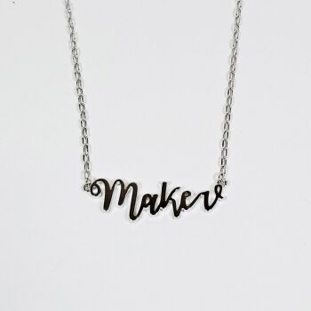 The Quilt Spot 'Maker' Necklace - Silver