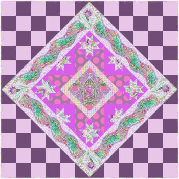 PRE-ORDER MAY 2024 Tula Pink ROAR! Aster Moonflower Quilt Kit £120 by FreeSpirit Fabrics